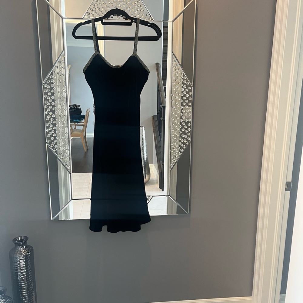 Lauren Ralph Lauren little black velvet cocktail dress vintage 1990s size 14